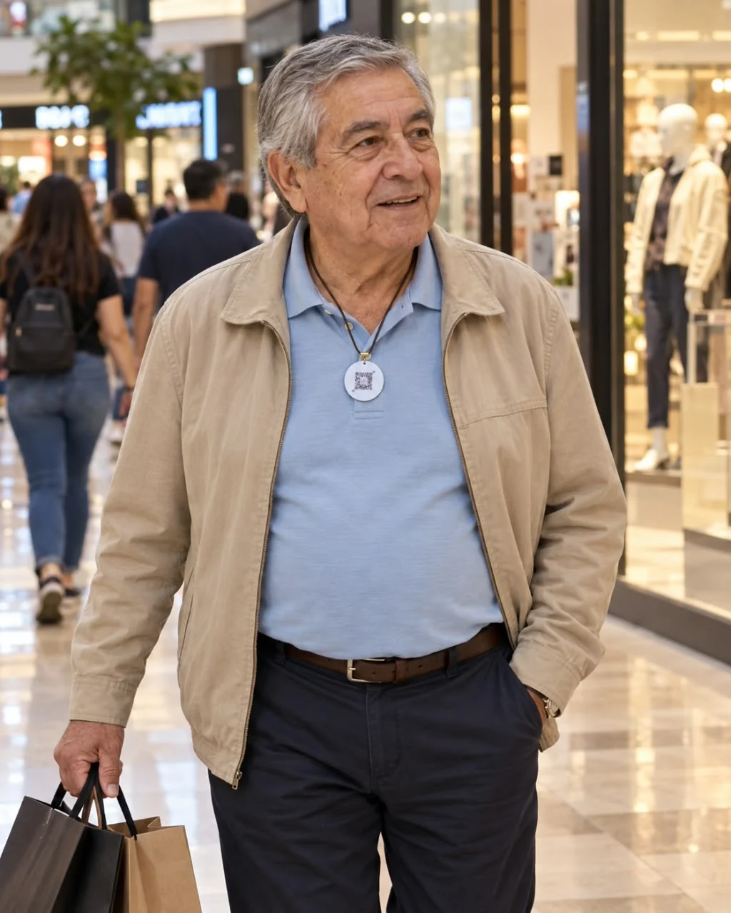 Adulto mayor con accesorio UNI2