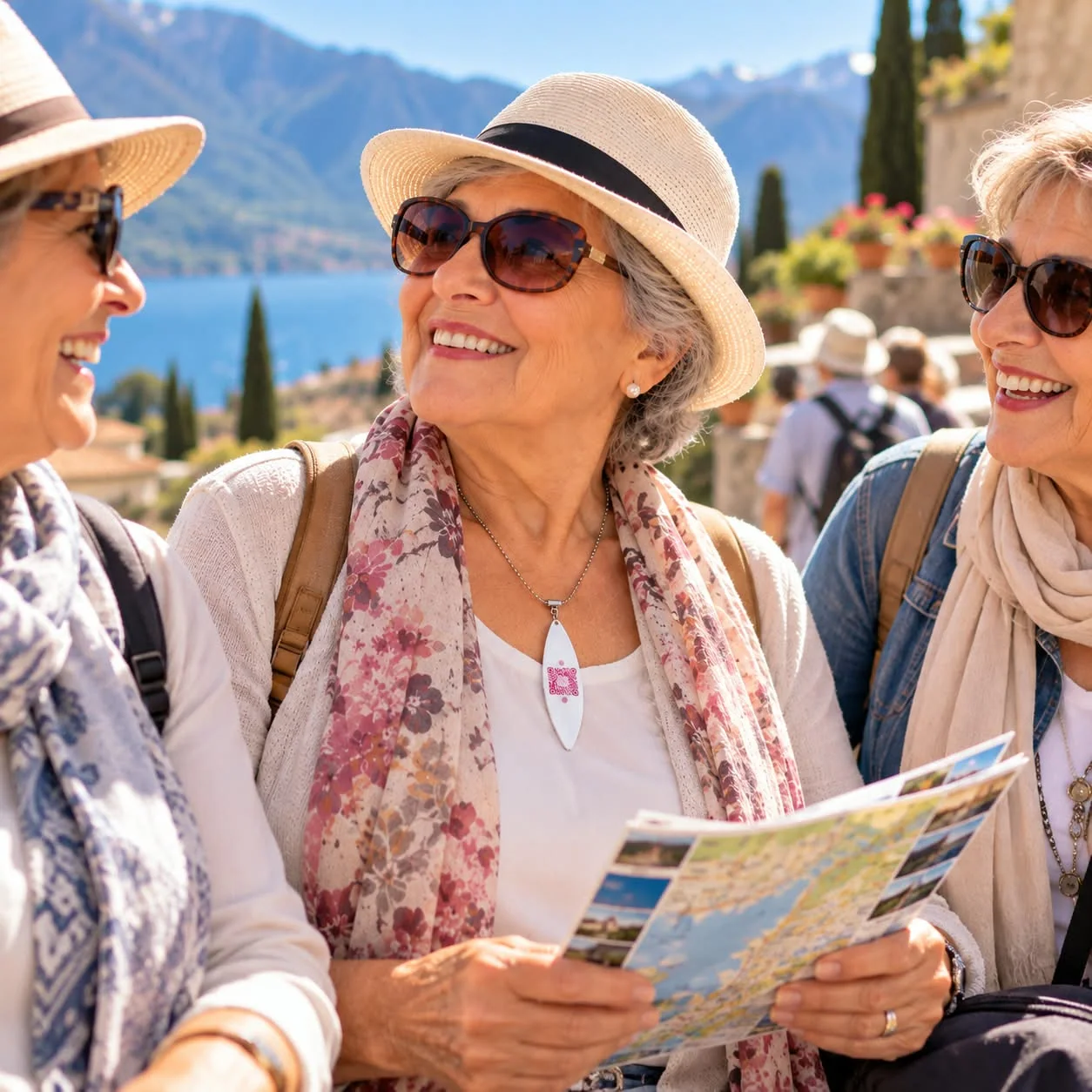 Fotografía de adulta mayor en viaje de la tercera edad